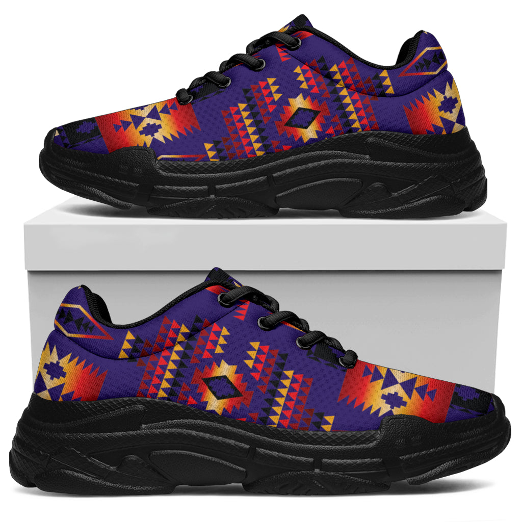 GB-NAT00090-CHUN01 Purple Native Tribes Native American Chunky Sneakers - Powwow Store
