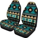 GB-NAT00509 Green Ethnic Aztec Pattern Car Seat Covers