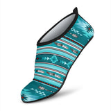 GB-NAT00602  Blue Light Pattern  Aqua Shoes