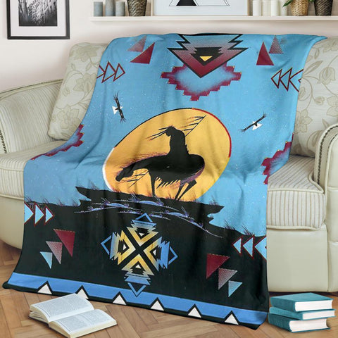 End Of The Trail Native American Pride Premium Blanket - ProudThunderbird