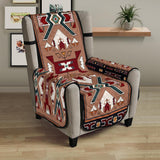 Orange Geometric Native American 23 Chair Sofa Protector - Powwow Store