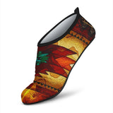 GB-NAT00068	United Tribes Brown Design Native American Aqua Shoes