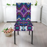 GB-NAT00380 Purple Tribe Pattern Dining Chair Slip Cover