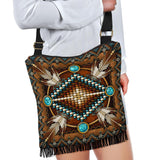 Mandala Brown Native American Crossbody Boho Handbag - Powwow Store