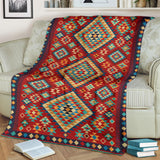 Powwow Store gb nat00371 geometric red green pattern blanket