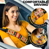GB-NAT00046-15 Light Brown Tribe Pattern Seat Belt Cover