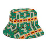 GB-NAT00062-08 Light Green Tribe Design Bucket Hat