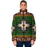 Powwow Storegb nat0001 southwest green symbol mens padded jacket