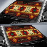 Southwest Brown Symbol Native American Design Auto Sun Shades no link