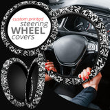 Powwow Store gb nat00441 black pattern steering wheel cover