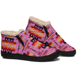 Pink Native Tribes Pattern Native American Winter Sneakers