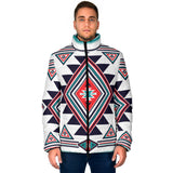 Powwow Storegb nat00146 white geometric native mens padded jacket