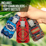 Native Pattern Sanitizer Bottle Keychains SET 5