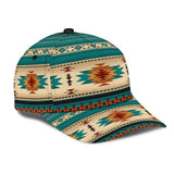 Powwow Store gb nat00559 03 green native pattern classic cap