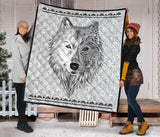 White Wolf Native Amercan Premium Quilt