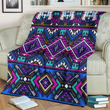 Powwow Store gb nat00380 purple tribe pattern blanket