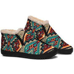 Tribe Blue Pattern Native American Winter Sneakers - Powwow Store