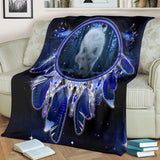 Powwow Store gb nat00395 wolf blue galaxy blanket