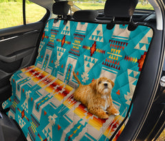 GB-NAT00062-05 Turquoise Tribe Design Native American Pet Seat Cover - Powwow Store