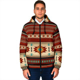 Powwow Storegb nat00559 02 red pattern mens padded hooded jacket