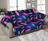 Colorful Feather Native American 70 Chair Sofa Protector - Powwow Store