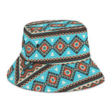 GB-NAT00319 Tribal Line Shapes Ethnic Pattern Bucket Hat