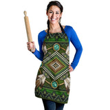 Green Mandala Native American Apron - Powwow Store