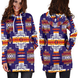 Powwow Store gb nat0004 purple pattern native american hoodie dress