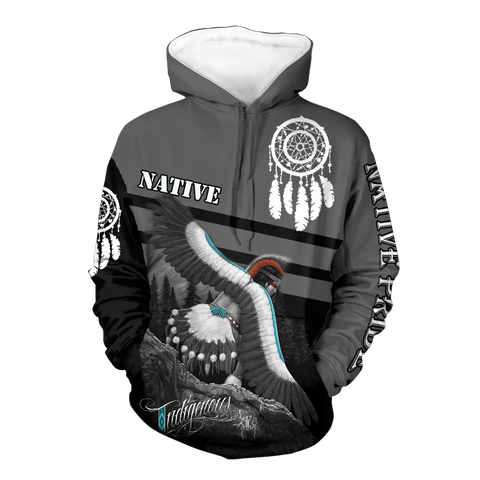 Powwow StoreHD00026 Native American Pride  3D Hoodie