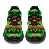 GB-NAT00302-01 Green Neon Native Tribes Native American Chunky Sneakers