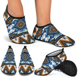 Powwow Store gb nat00613 retro colors tribal seamless aqua shoes