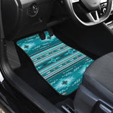 Powwow Store gb nat00602 blue light pattern front and back car mats set of 4