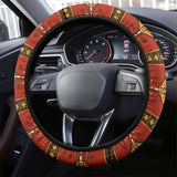 Powwow Store gb nat00331 geometric pattern red steering wheel cover