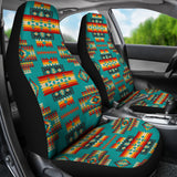 GB-NAT00402-04 Blue Pattern Native Car Seat Covers