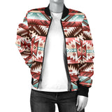 GB-NAT00540 Red Vector  Women's Bomber Jacket