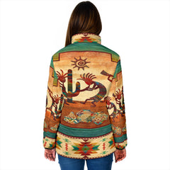 GB-NAT00054 Kokopelli Myth Women's Padded Jacket