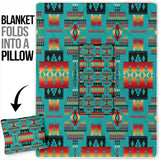 Powwow Storegb nat00046 01 tribes pattern pillow blanket