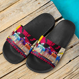 GB-NAT00616 Native American Indigenous  Slide Sandals