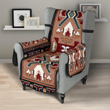 Orange Geometric Native American 23 Chair Sofa Protector - Powwow Store