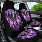 GB-NAT00564 Howling Wolf Dream Catcher Car Seat Cover