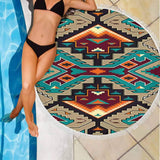 Tribe Blue Pattern Native American Pride Beach Blanket - Powwow Store