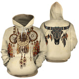 Native American Dreamcatcher Bison Feather All Over Hoodie no link