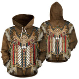 Golden Owl Breastplate Native American All Over Hoodie
