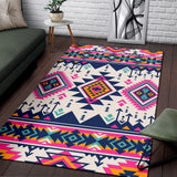 GB-NAT00316 Pink Pattern Native American Area Rug