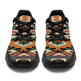 GB-NAT00225 Orange Native Tribes Native American Chunky Sneakers