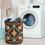 Powwow Store gb nat00023 04 mandala brown laundry basket