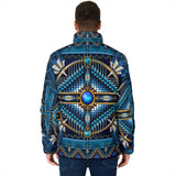 Powwow Storegb nat00083 naumaddic arts blue mens padded jacket