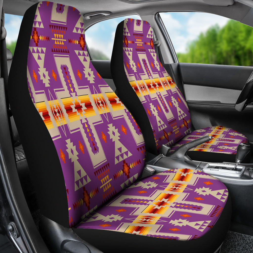 Powwow Store gb nat00062 07 light purple tribe design native american car seat covers