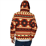 GB-NAT00521 Seamless Ethnic Pattern Men's Padded Hooded Jacket