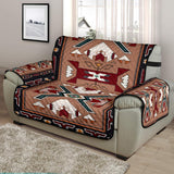 Orange Geometric Native American Chair Sofa Protector - Powwow Store